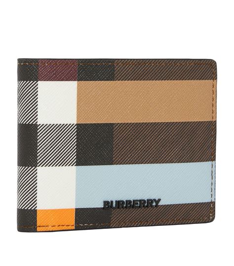 burberry contrast trim smoke check wallet|Check Slim Bifold Wallet in Shadow .